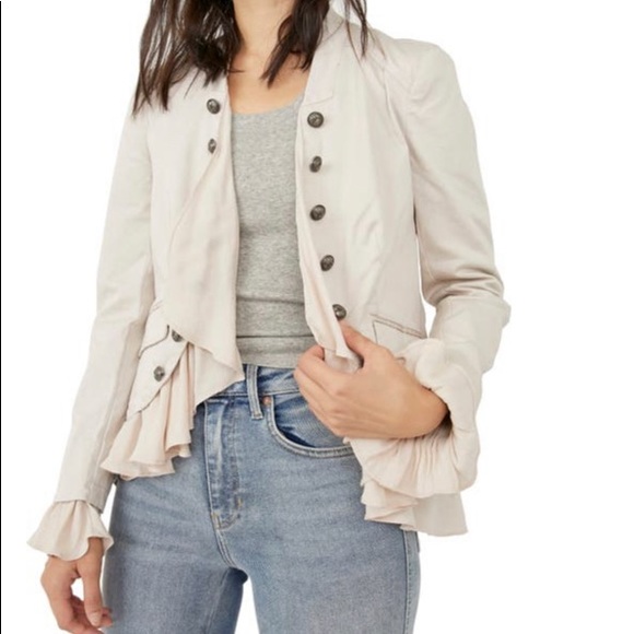 NWT Free People Romance Ruffle Jacket